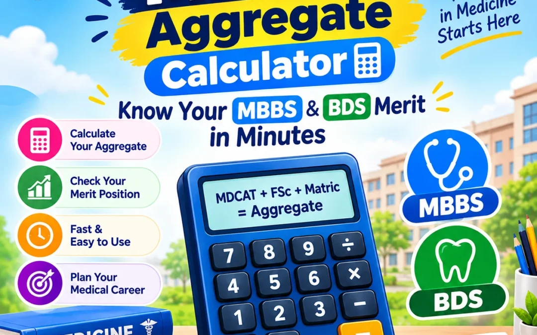 MDCAT Aggregate Calculator  — Know Your MBBS & BDS Merit in Minutes