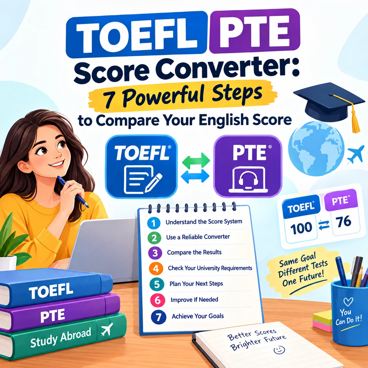 TOEFL PTE Score Converter TOEFL PTE Score Converter